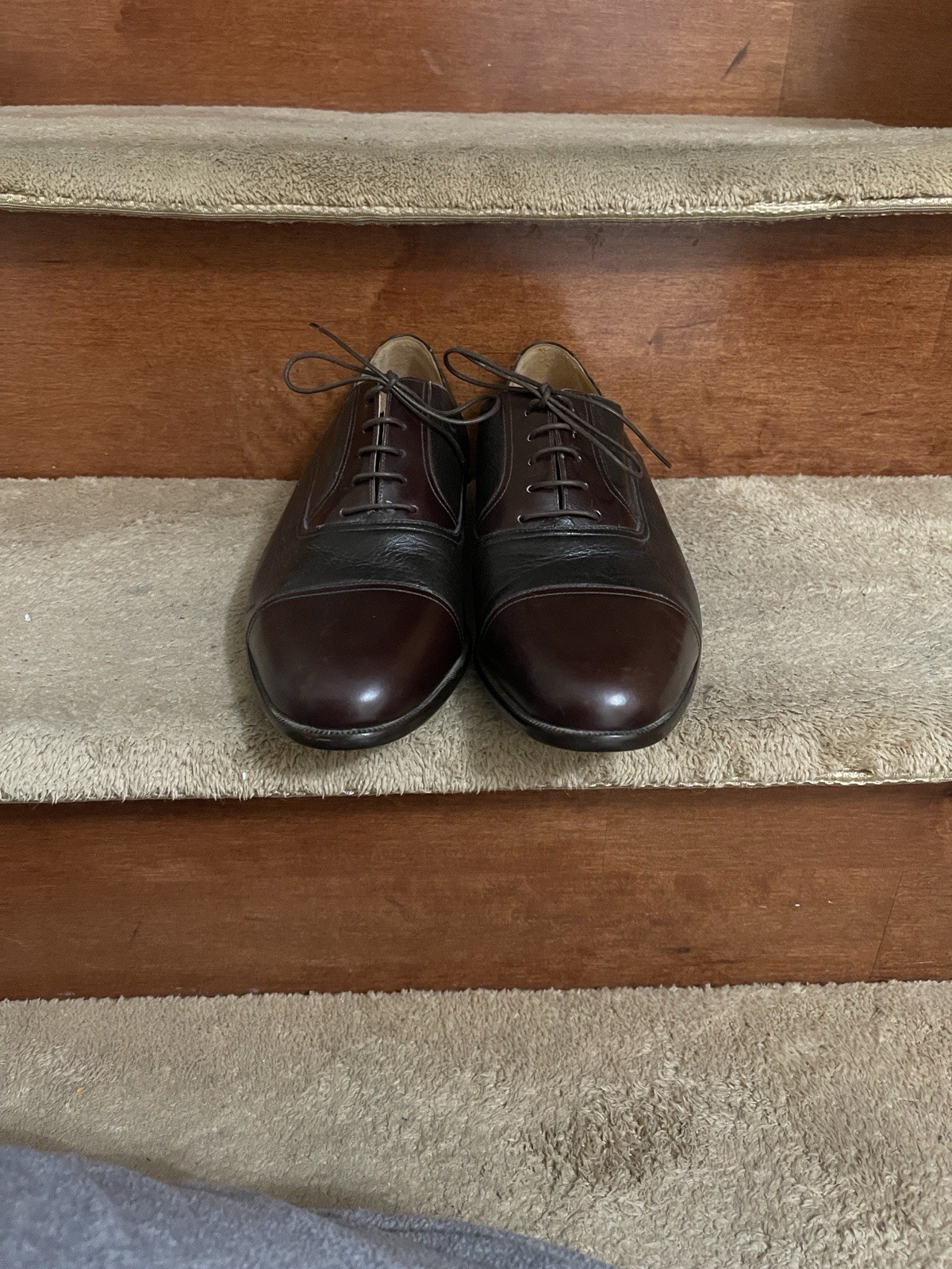 NWOT Massimo Emporio Elegant Two-Tone Leather Derby Shoes Men’s Size 9.5 M