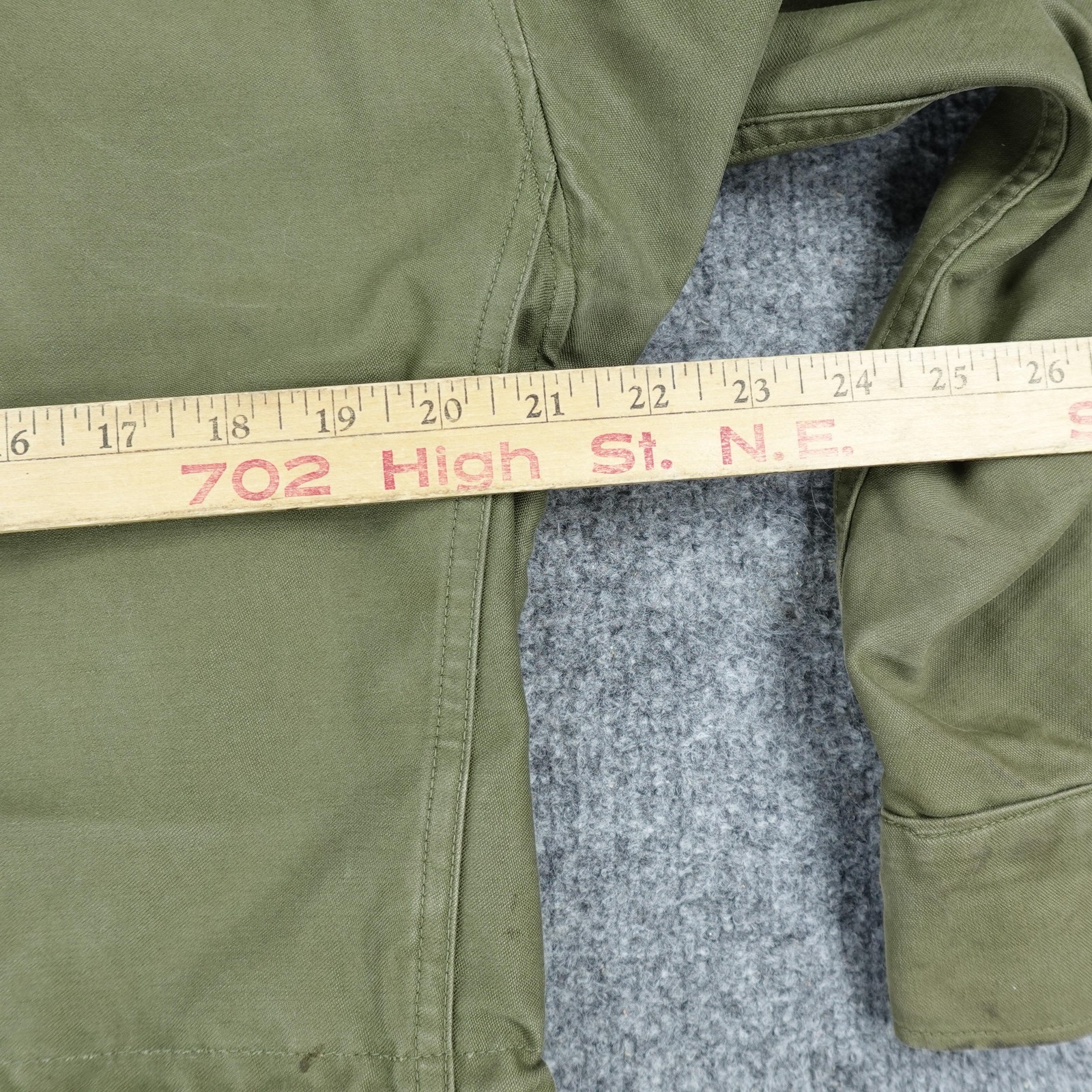 US Army Field Jacket Mens Small OG-107 M-1951 Cotton Korean War 1950s Vintage