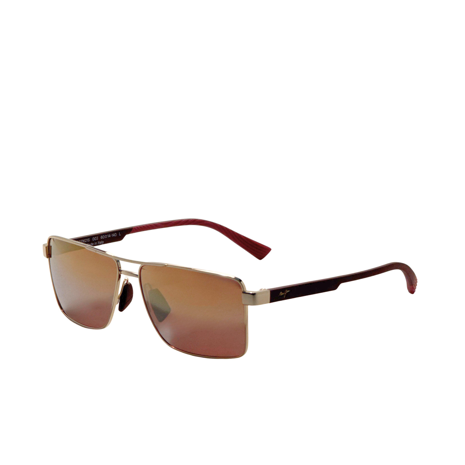 Maui Jim Men’s Piha 60mm Gold Polarized Sunglasses MJ0621S-003