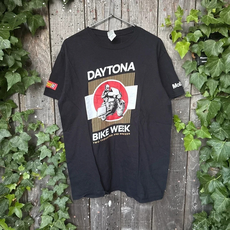 Black Daytona Bike Week 2019 Sponsor Sleeve Graphic Tee
