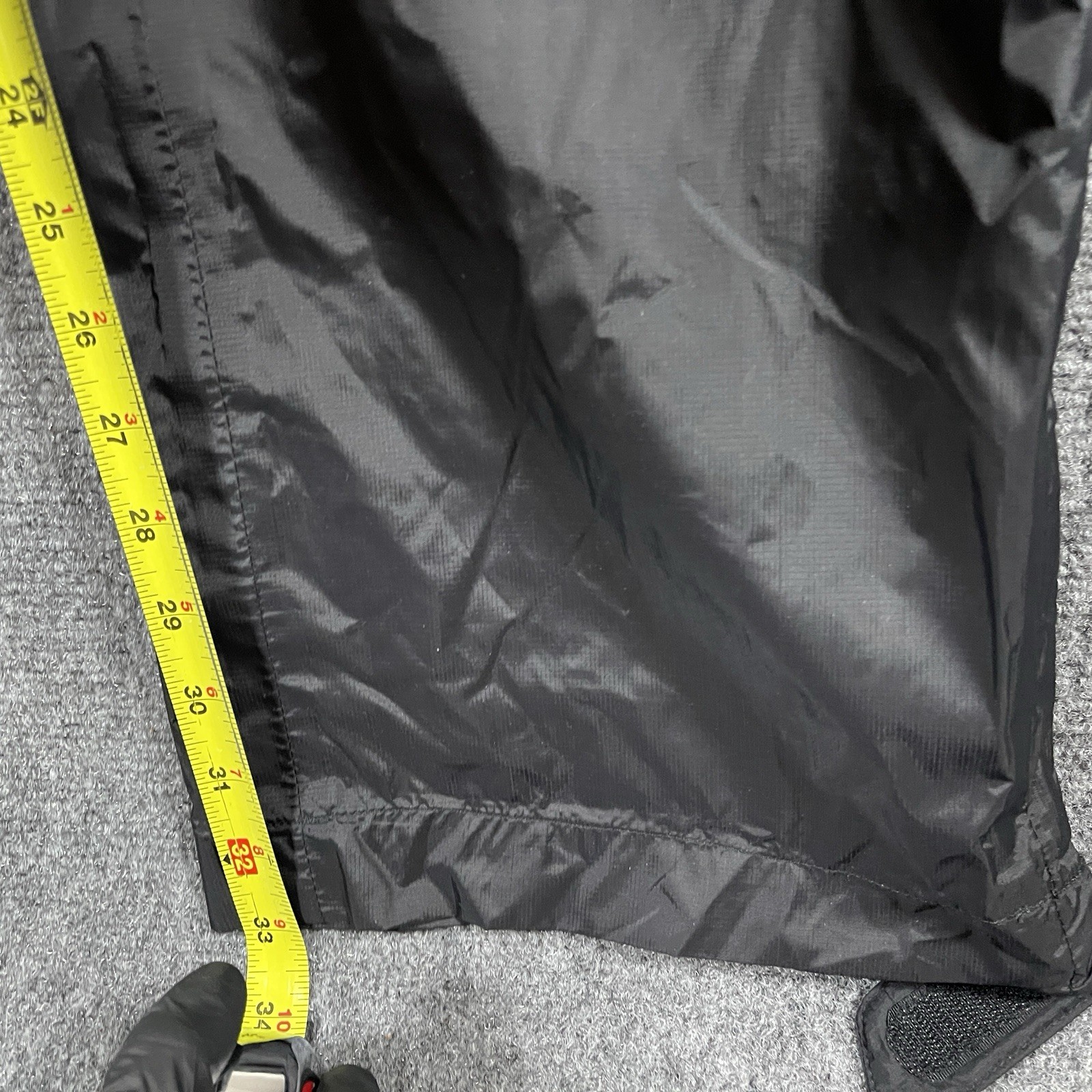 Helly Hansen Black Rain Pants 100% Polyamide Ankle Zip Strap Mens Size 2XL #1646
