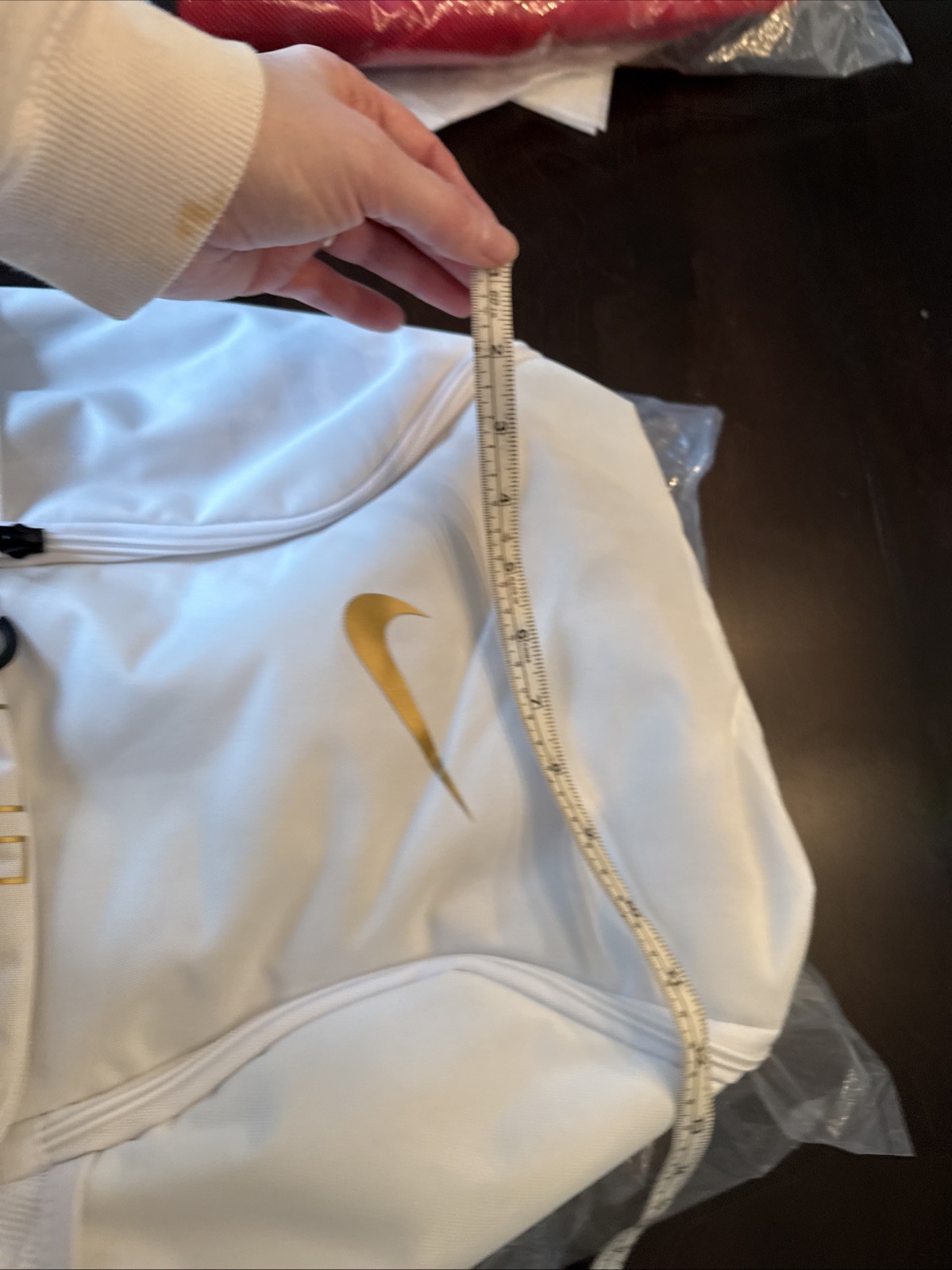 NIKE HM9965-100 Varsity Elite Backpack (32L) White Gold Black