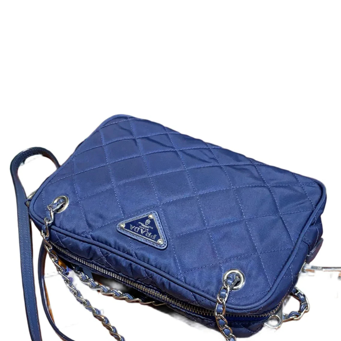 Prada Camera Case Blue Tessuto Nylon (mg060926c3r)