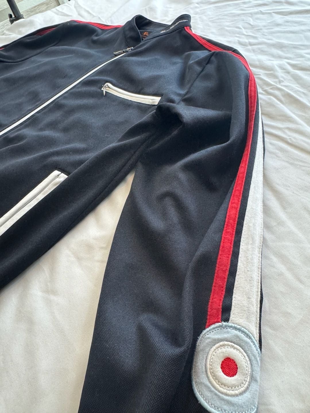 Ben Sherman Mod Target Full-Zip Track Jacket with Sleeve Stripes