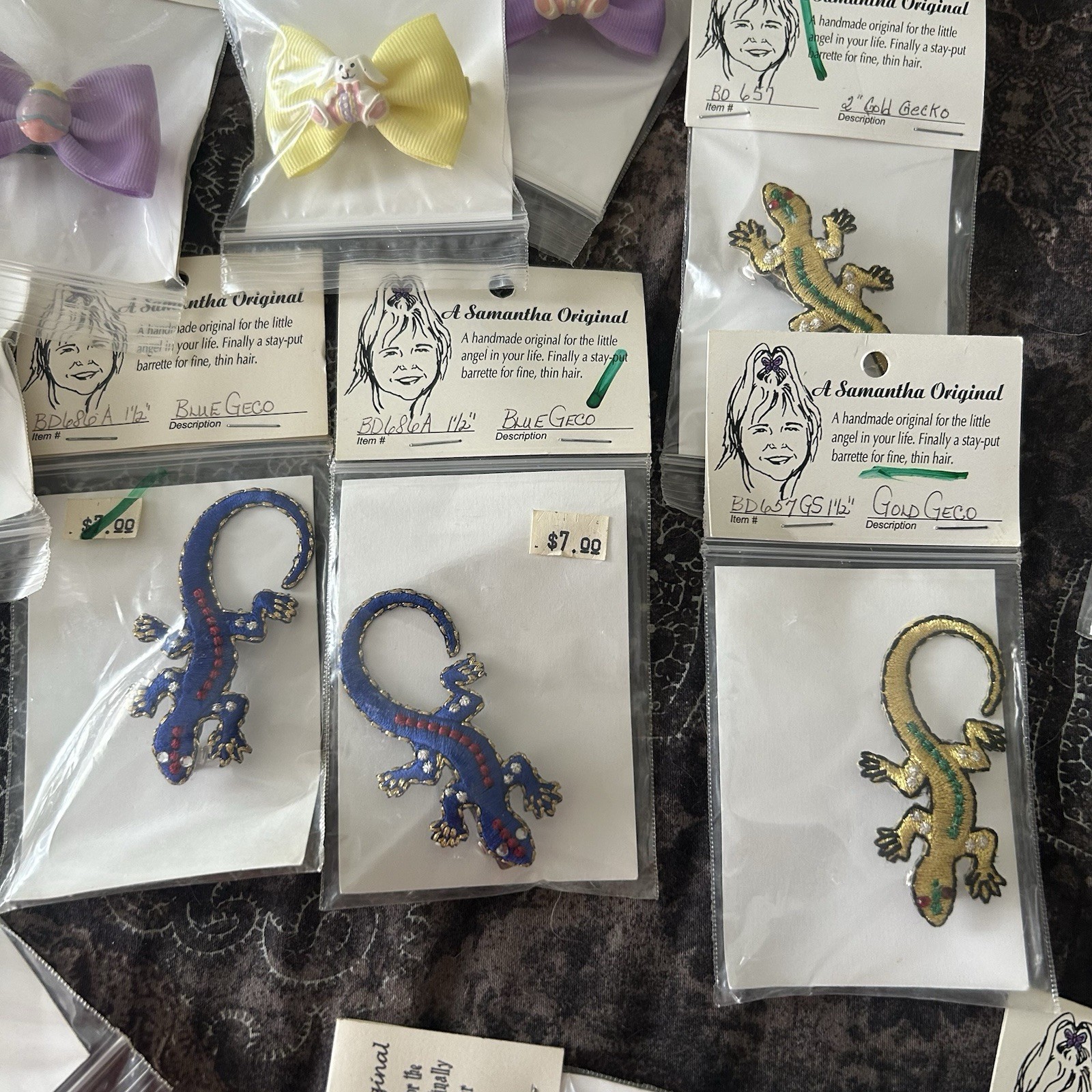 Lot Of 90 Assorted Handmade Barrettes (see Photos)