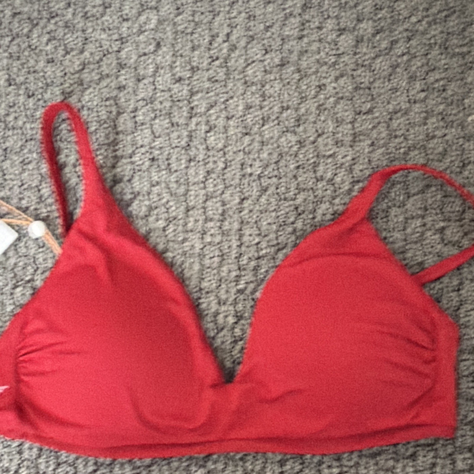 Quince Red Solid 2-Piece Bikini Set XS Spaghetti Strap Adjustable Recycled