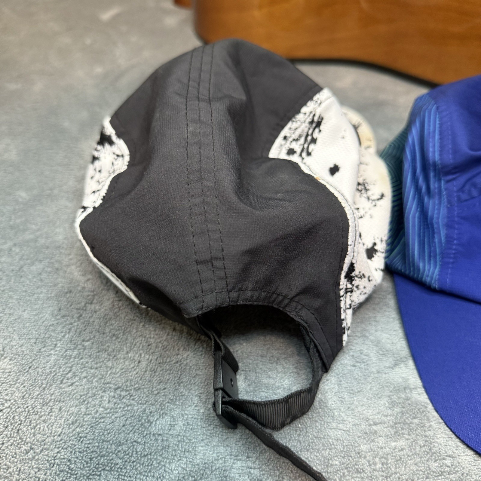 BOCO Gear 5 Panel Hat Ironman Triathalon 70.3 Coeur D’alene & Black White Splat