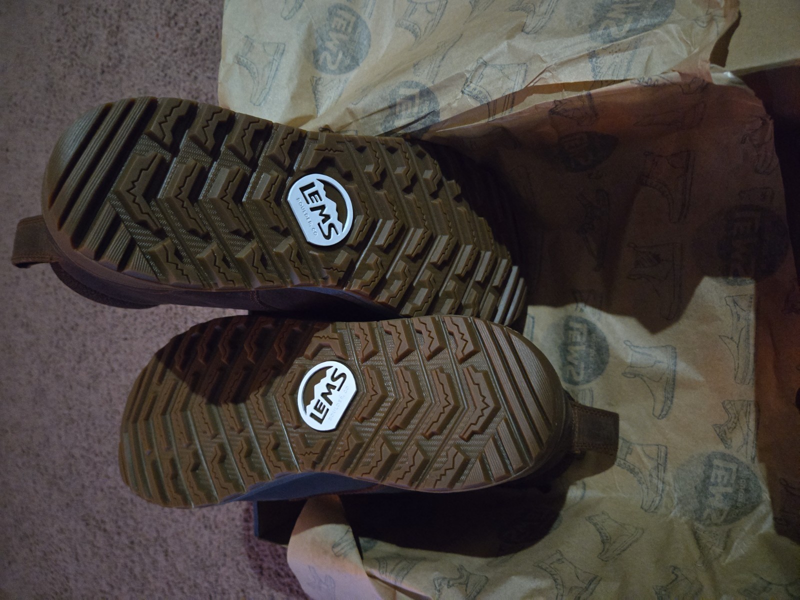 Lems Men’s Boulder Summit Waterproof -RUGGED BARK – Size 10 New In Box