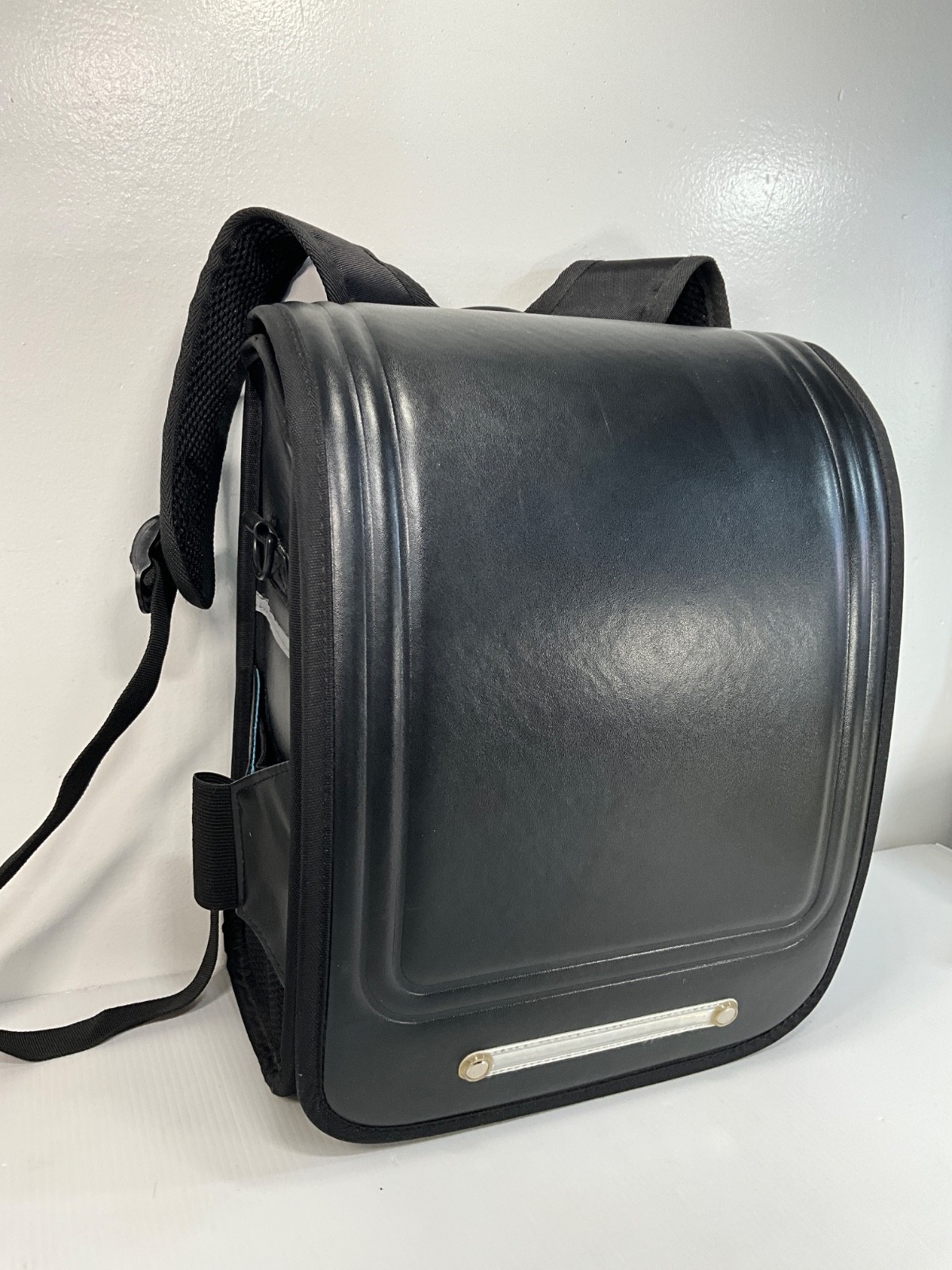 Japanese Randoseru Backpack Full Size BLACK PU Leather School Bag