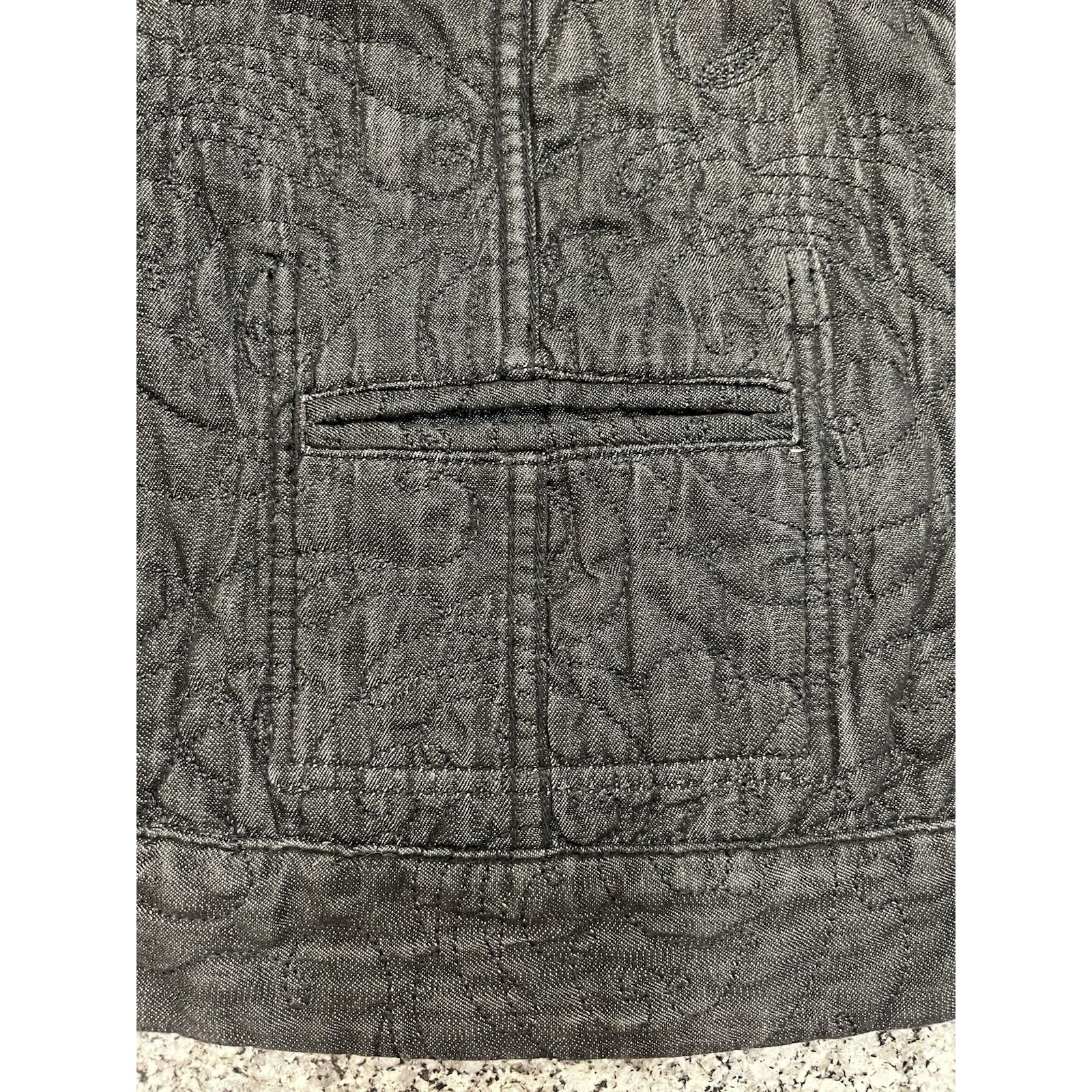 Chico’s Reversible Quilted Zip Jacket Leopard Animal Print Pockets Size 3 – A1