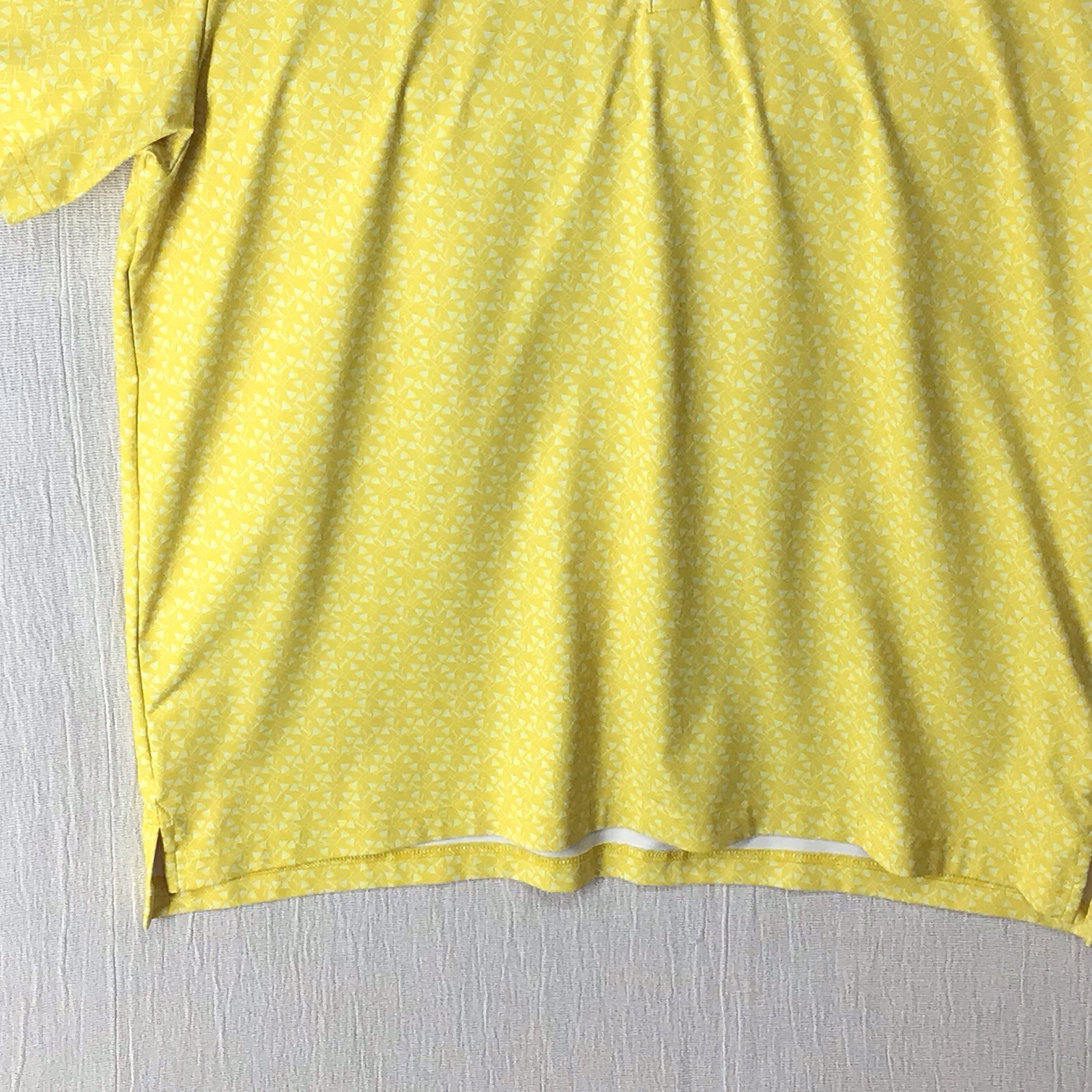 William Murray Polo Men’s XL Yellow Martini Glasses Print Stretch Performance