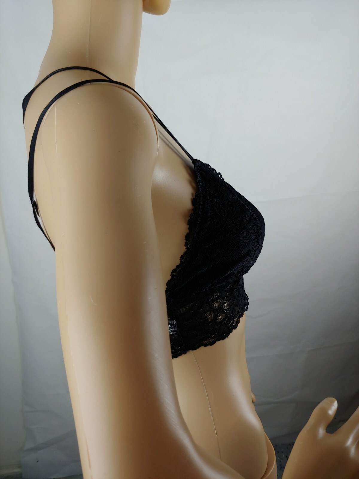 Black Lace Flirtitude Bralette 90% Nylon & 10% Spandex Size L