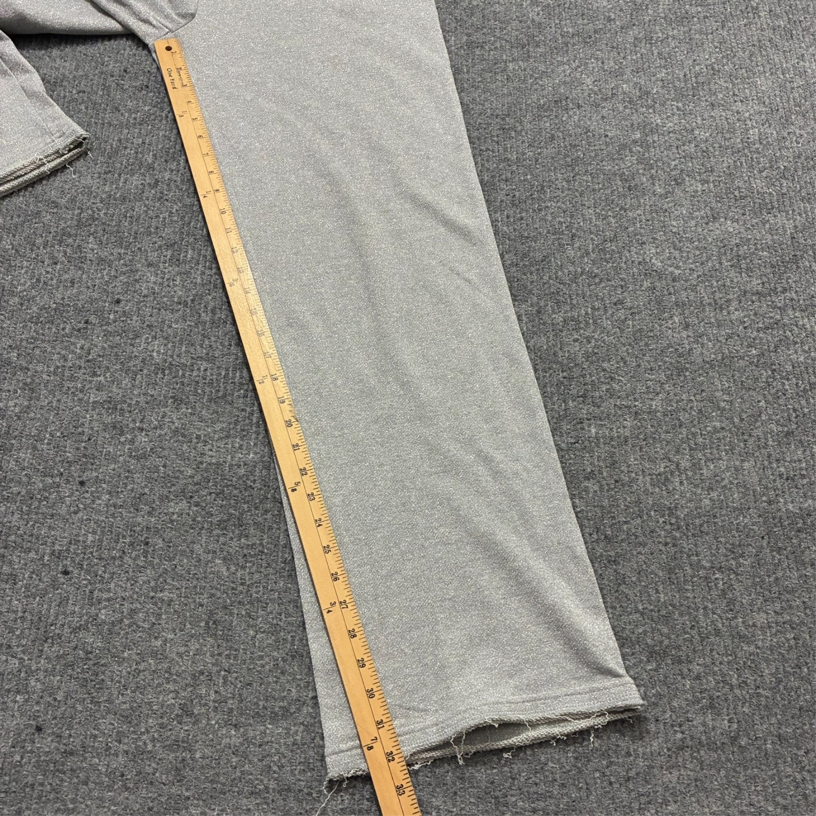 Flamingo Las Vegas Celebrity Corbin Pants Womens Size XL Heather Gray Raw Hem