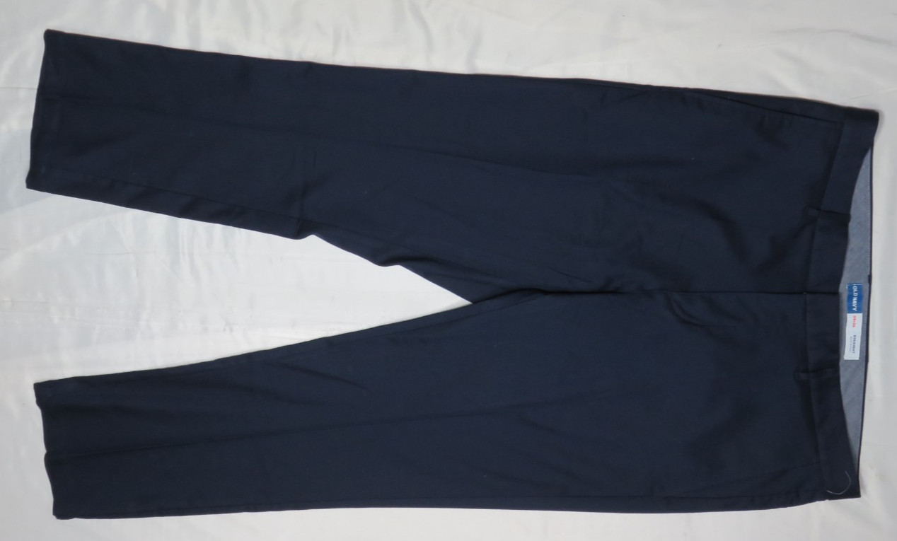 OLD NAVY 38×30 NAVY DRESS PANT STRAIGHT BUILT-IN FLEX STRETCH 07/23 NEW NWOT