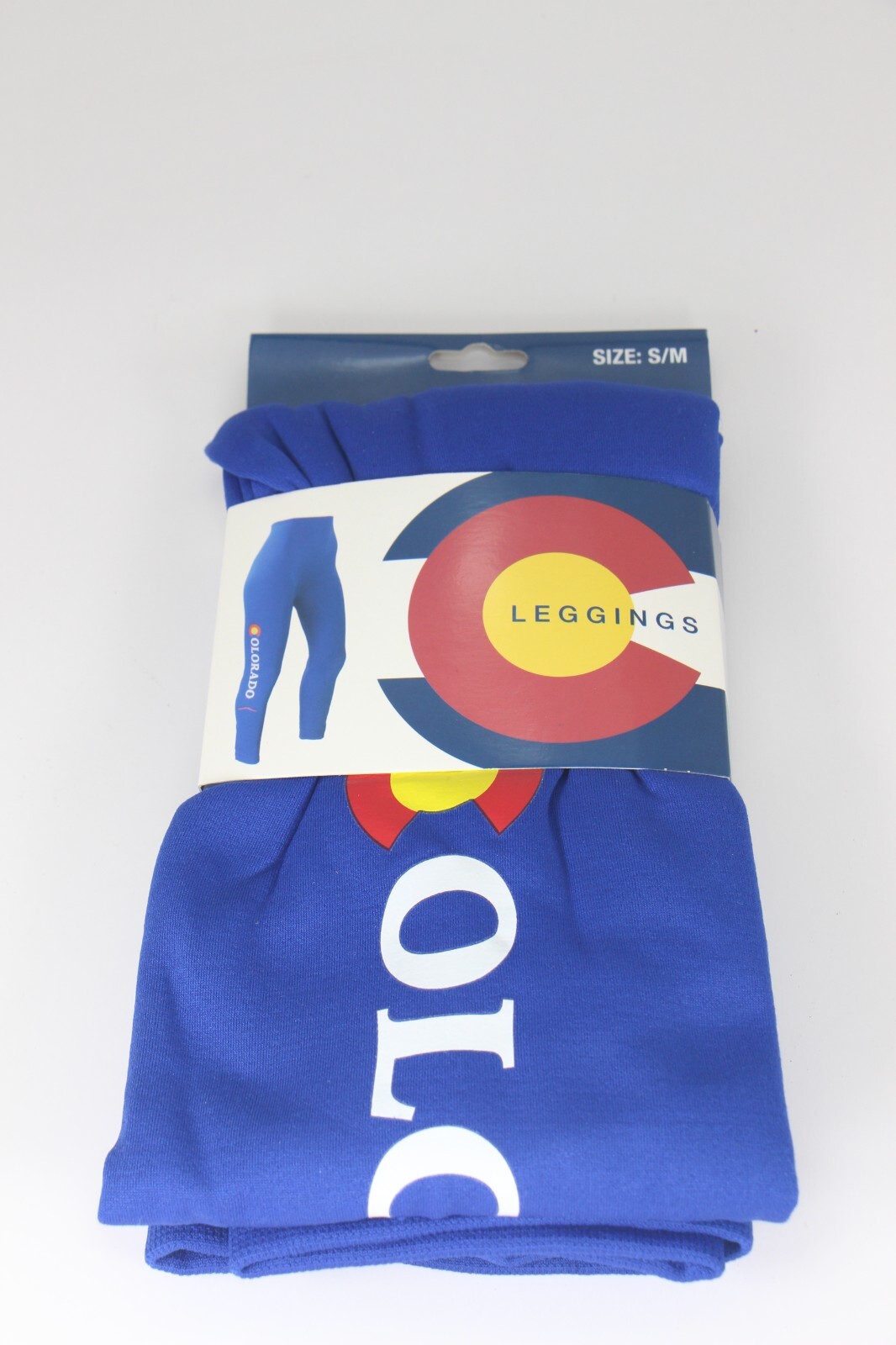 Colorado Flag Leggings S/M Athletic Running Fleece Polyester Spandex Blend U32D