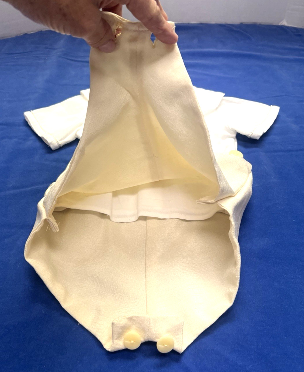 Vtg Baby Boy Jon Jon Wedding Special Occasion Pale Yellow 6mo?