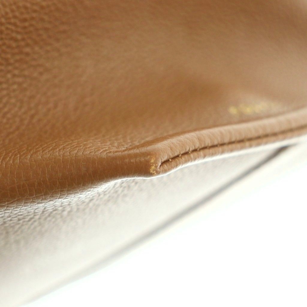 POLENE POLENE Numero Neuf 2WAY Handbag Shoulder Bag One Handle Leather Beige MI