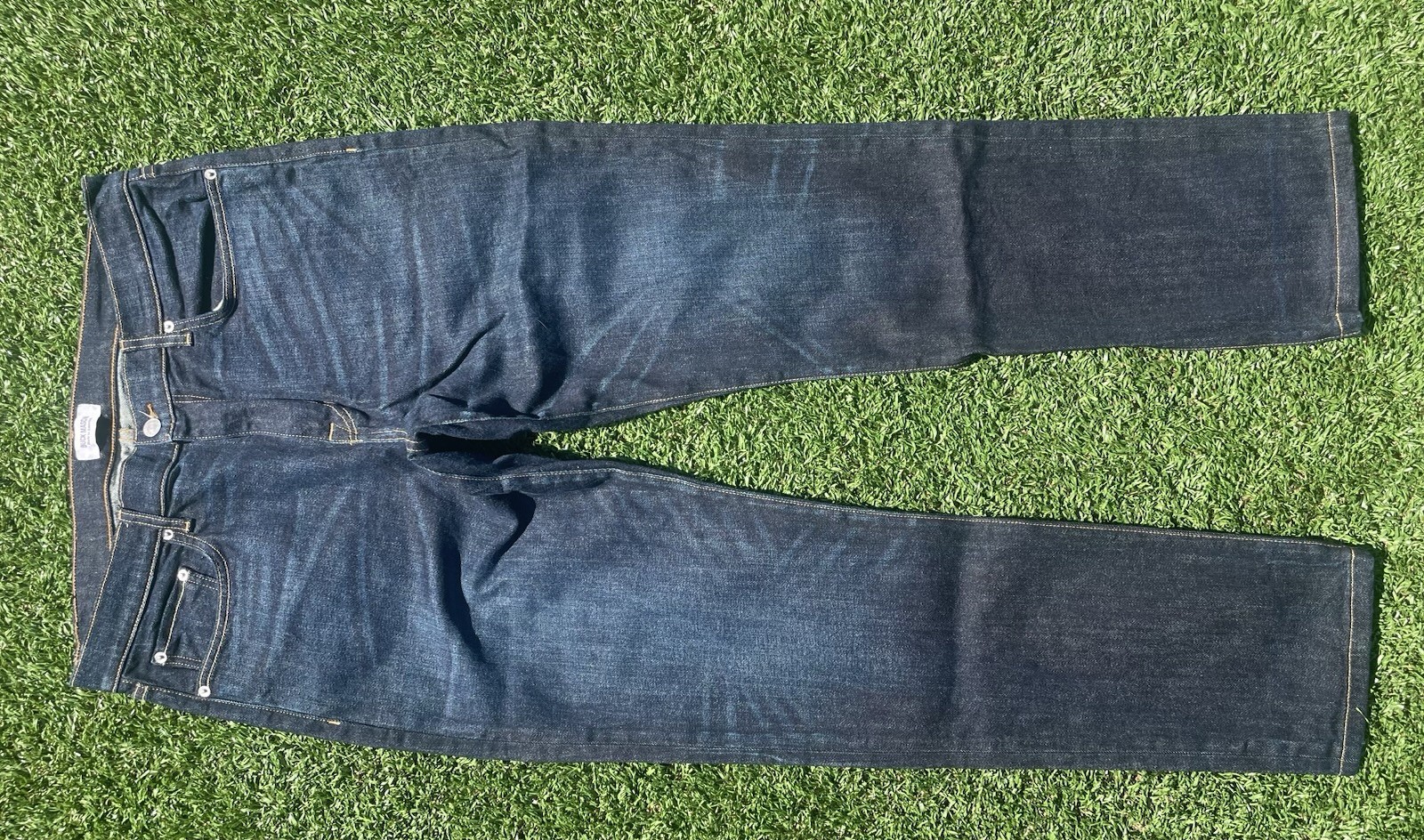 Buck Mason Jeans 34×32 Standard Fit Stretch Denim Cotton Blue Mad in the US