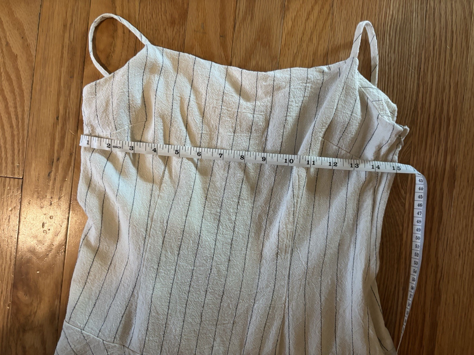 Na-Kd Cream Striped Spaghetti‑Strap Mini Dress size 36 / small