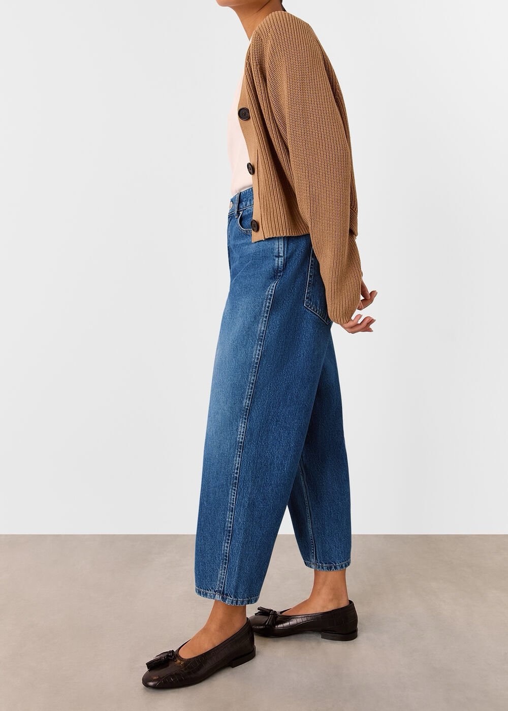 Whistles Denim Petite Authentic Barrel Leg Jean Size 28 RRP £95 New With Tags
