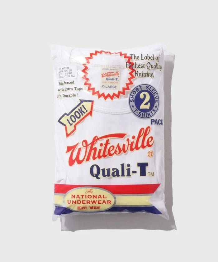 WHITESVILLE T-SHIRT WV73544 2-PACK White Toyo Enterprise NEW