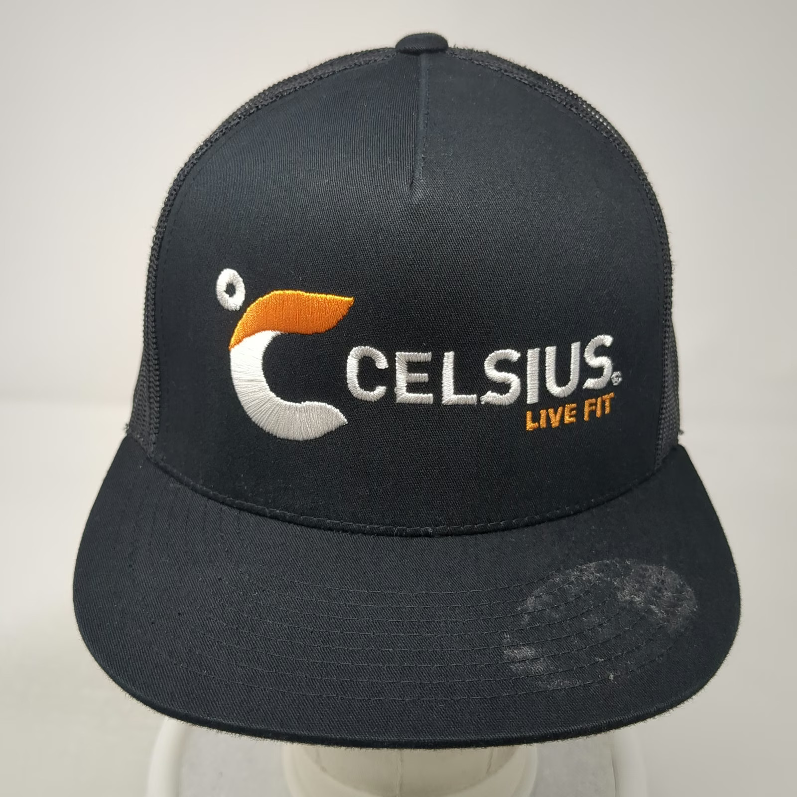 Yupoong Celsius Live Fit Trucker Hat Black OSFM Fitness Energy Drink Snapback