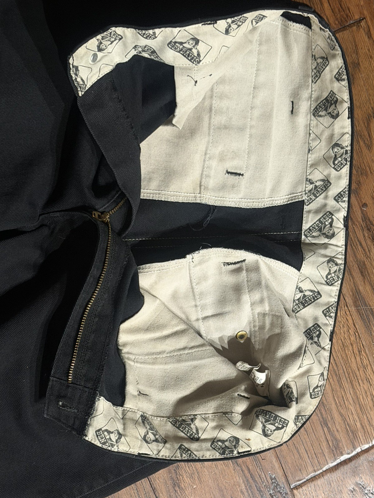 Vintage Ben Davis Shorts Mens Fits 34 Black Workwear