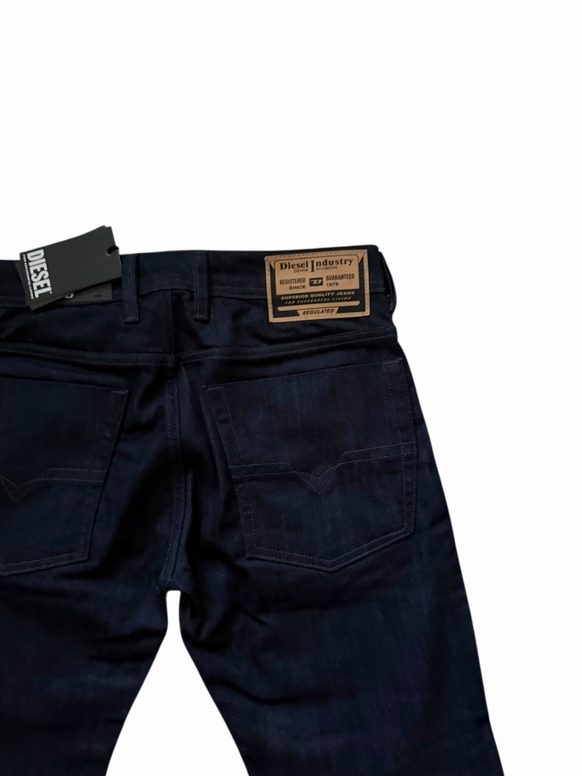 Diesel Mens Zatiny Slim Bootcut Jeans RB060 Dark Blue $195 Size 38/32