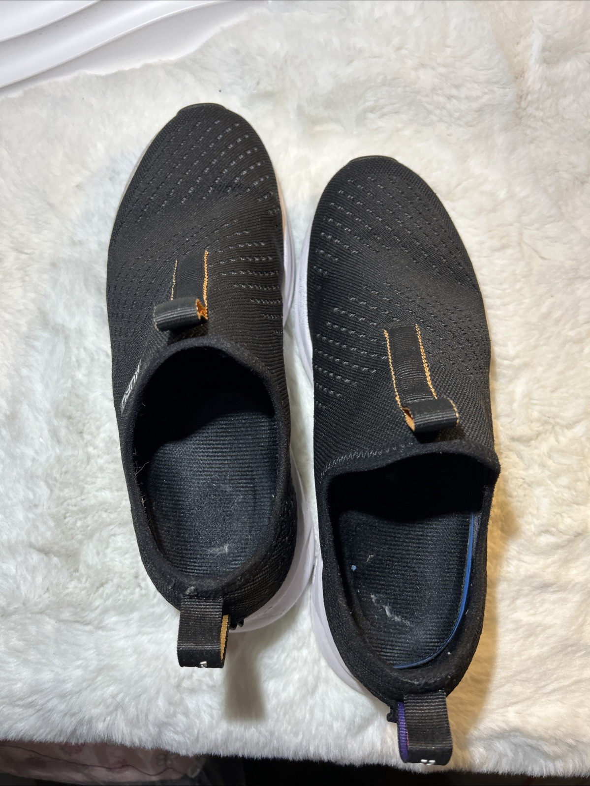Kuru Atom Slip On Womens Size 10 Black White Athletic Walking Shoes Sneakers
