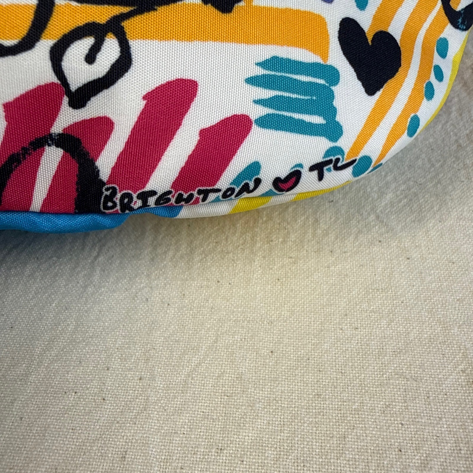 Brighton Shoulder Bag Womens Small Multicolor Pop Art Graffiti Love Heart Floral