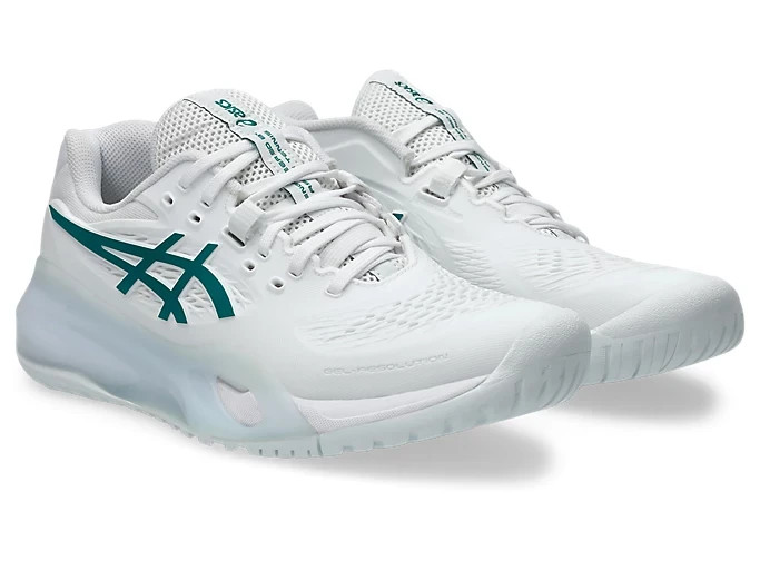 ASICS Women’s GEL-RESOLUTION X 1042A279 103 White Pitch Green Tennis Shoes