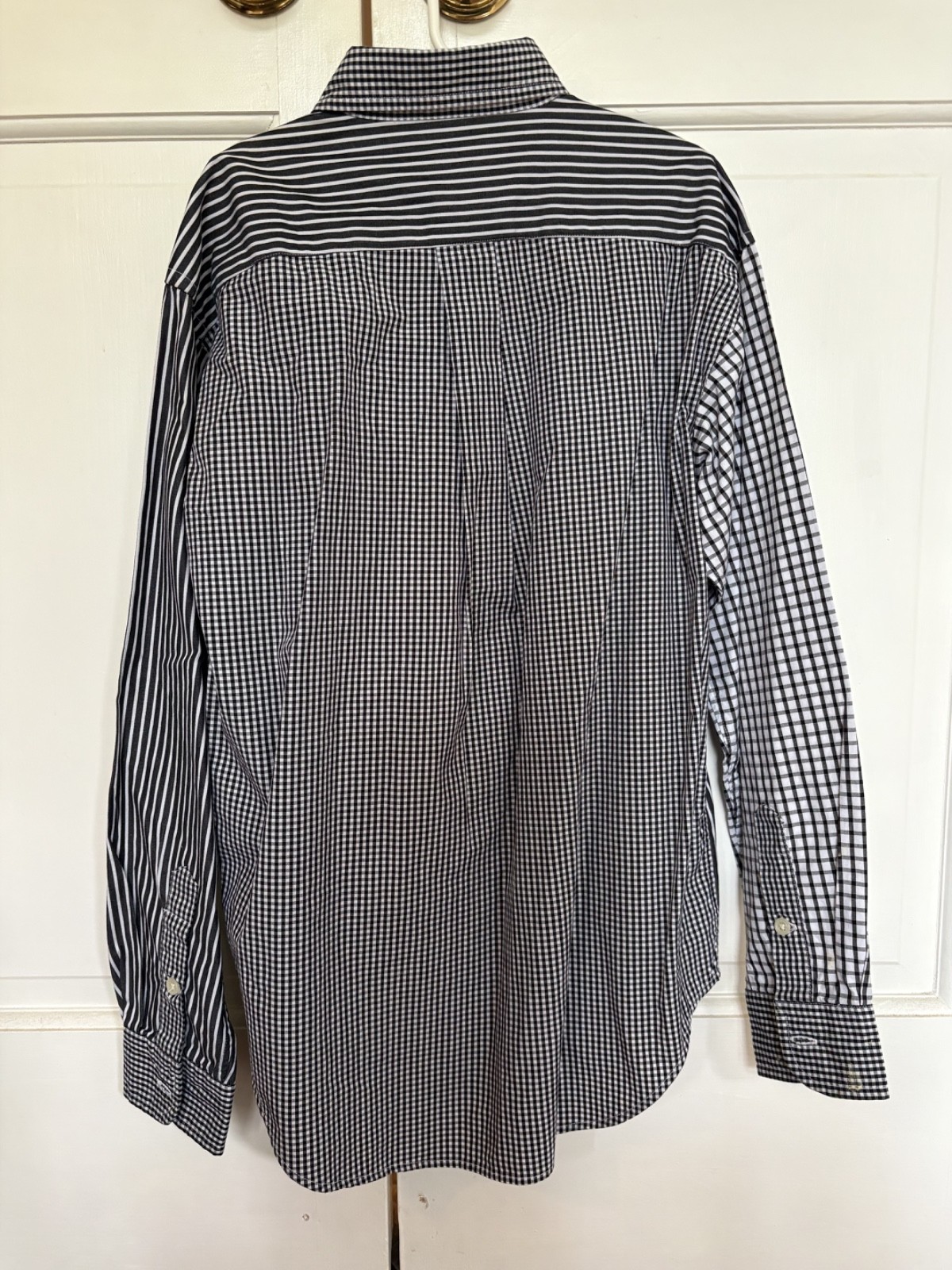 Polo Ralph Lauren Blank-and-White Multi-Patterned Boys’ Button Down Size 12-14