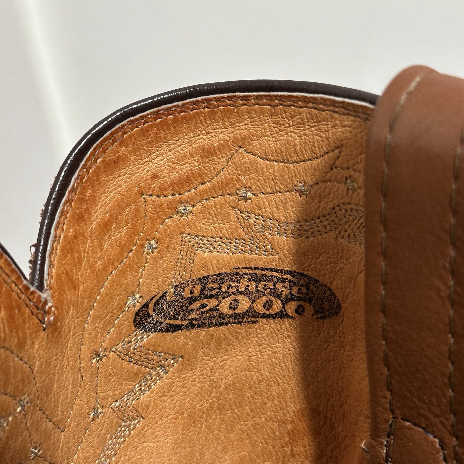 Lucchese 2000 Brown Caramel Roper Boots Western Cowboy Size 11 EE Extra Wide