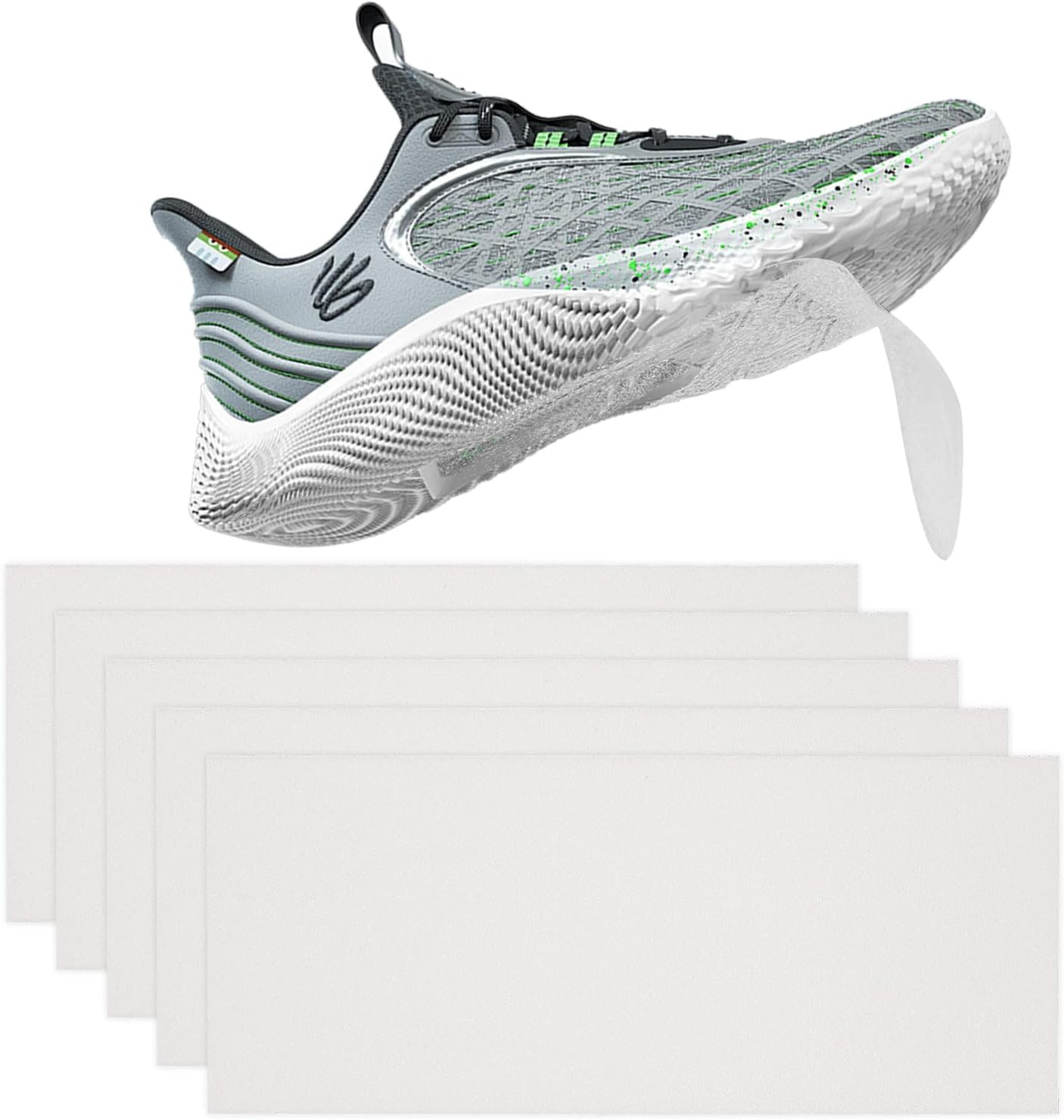 6pcs Clear Shoe Sole Protectors Anti-Slip Invisible Heel Guards for Sneaker/Heel