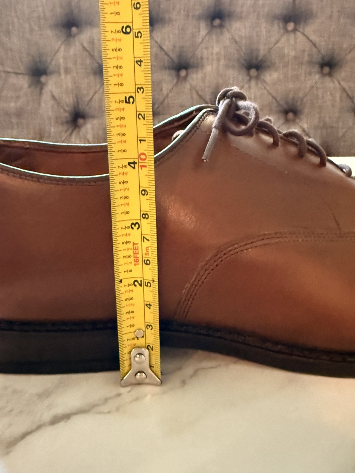 ALLEN EDMONDS Park Avenue Cap-Toe Oxfords 14 EEE Brown Leather Dress Shoes 2179