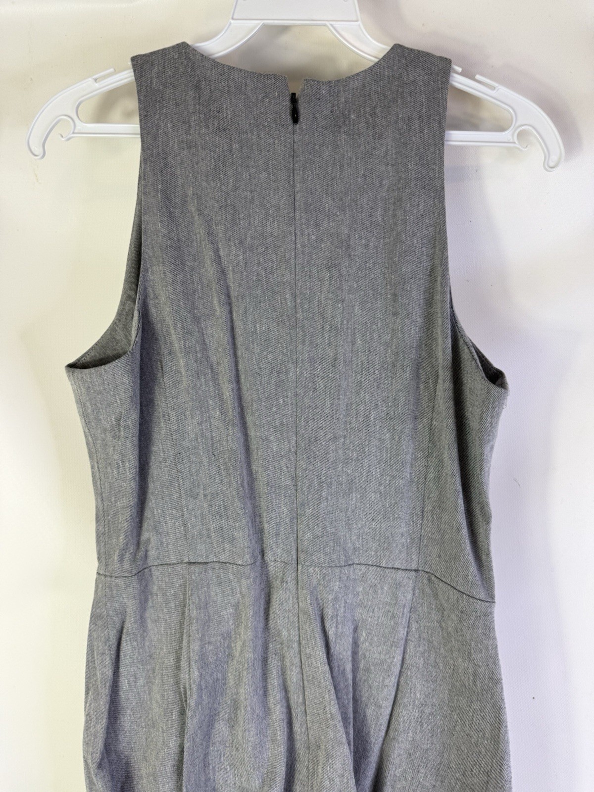 New Banana Republic Womens 6 Sleeveless Slit Pencil Dress Gray Professional Care