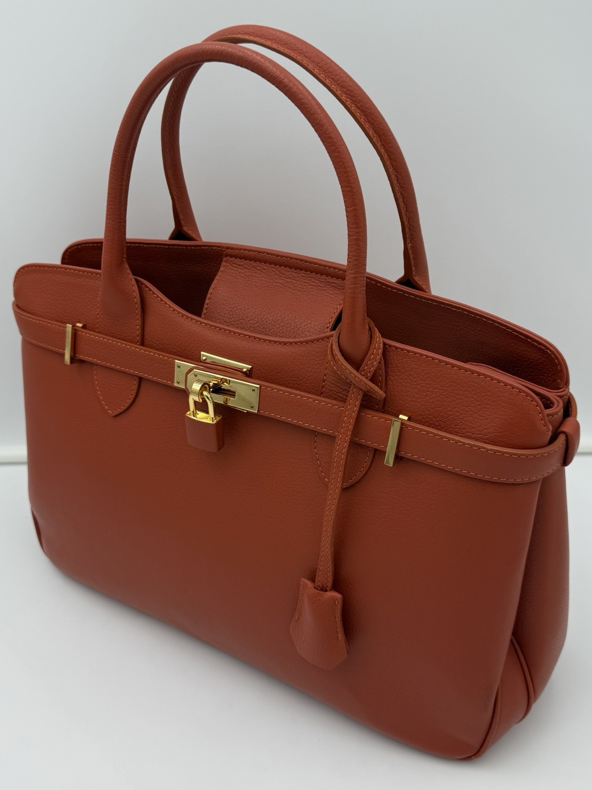 🐢MORABITO 1905 PARIS • DIVA 35 Bag in Terracotta • Made in ITALY (Late Model)