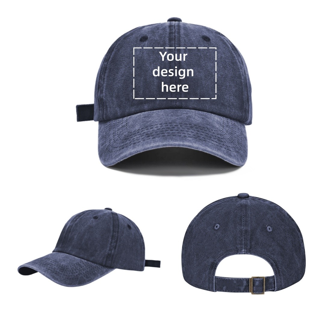 Unisex Outdoor Lovers Personal Name Custom Washed Denim Baseball Cap