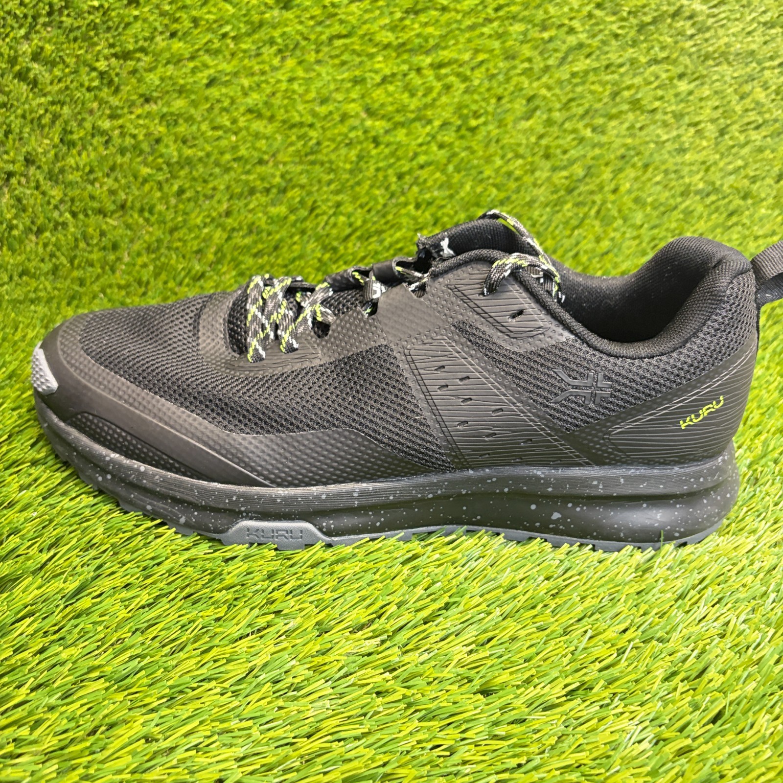 Kuru Atom Mens Size 13 Black Athletic Trail Running Walking Shoes Sneakers