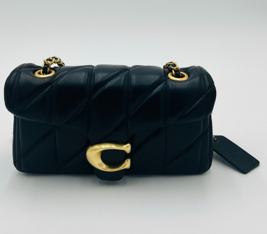 Coach Tabby 20 Black Quilted Pillow Leather Shoulder Bag Purse NWOT