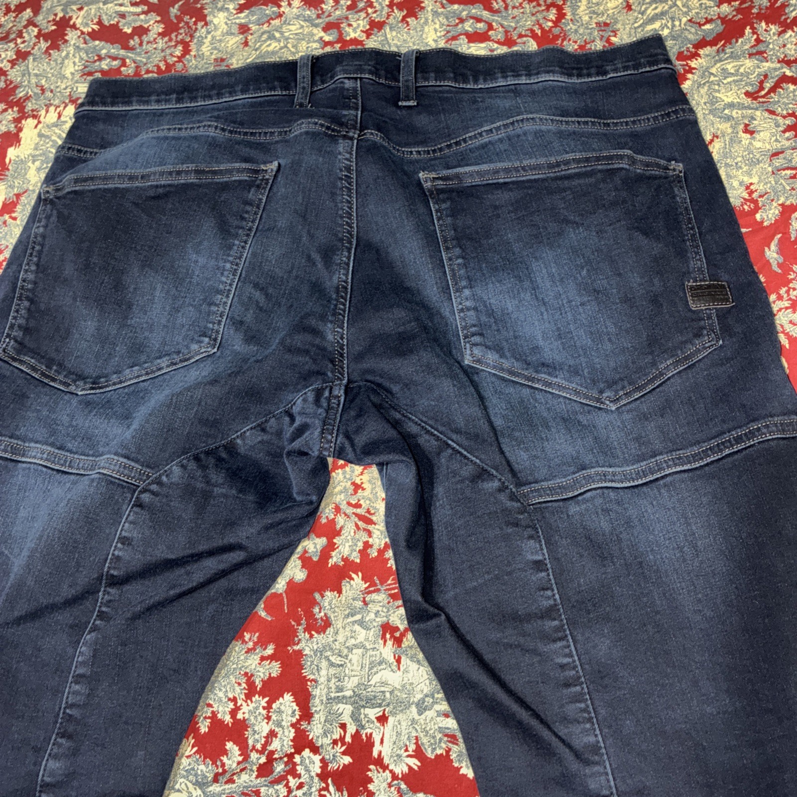 G Start Raw Jeans Sz 38×32 Men Blue Rackam 3D Skinny Distressed Used No Returns