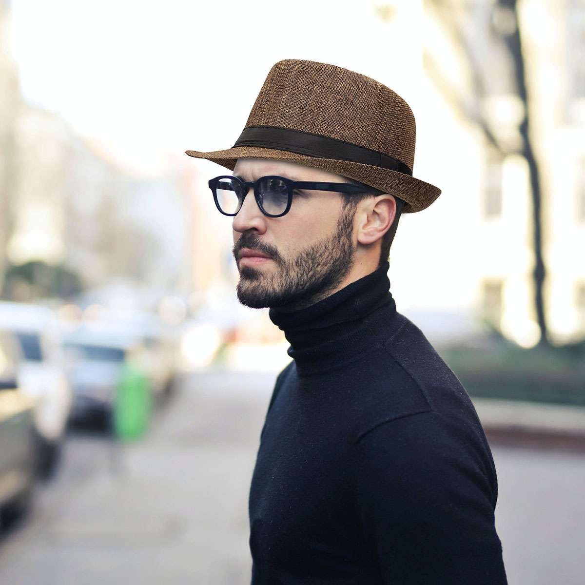 Classic Fedora Hats for Men Women Short Brim Felt Feather Hat Panama Dress Hat