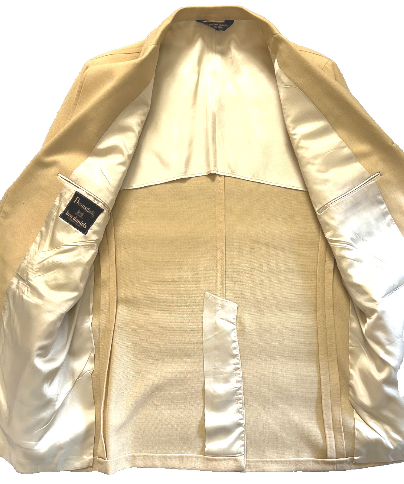 VTG Men’s Deansgate Blazer Sports Jacket Gold Polyester Blend 2 Gold Button 43L