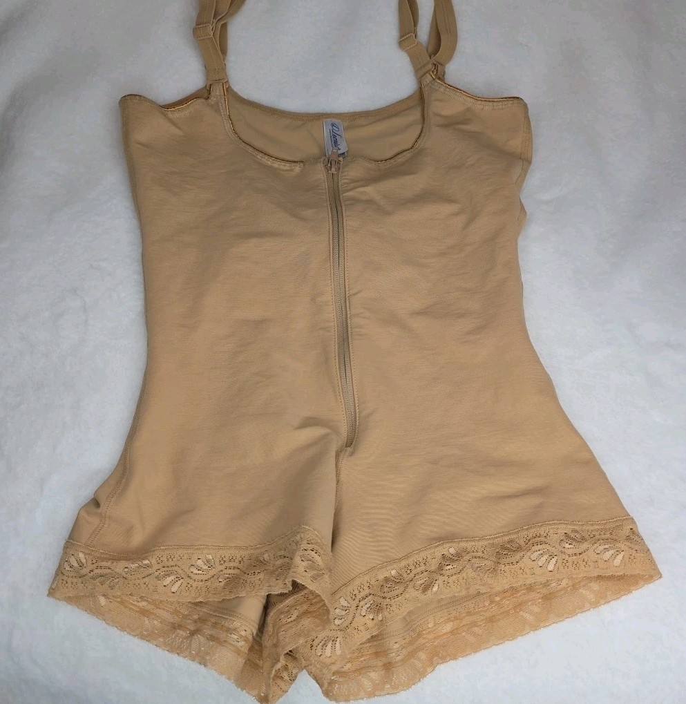 LEONISA XL Shapewear Boyshort Bottom Body Shaper Tan Beige Nude 018678N
