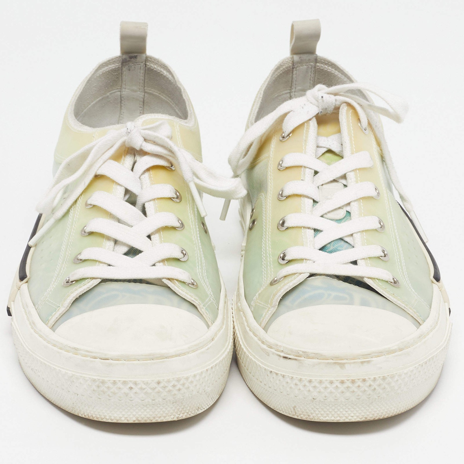 Dior B23 Size 46 Multicolor Oblique Mesh and PVC Low Top Sneakers