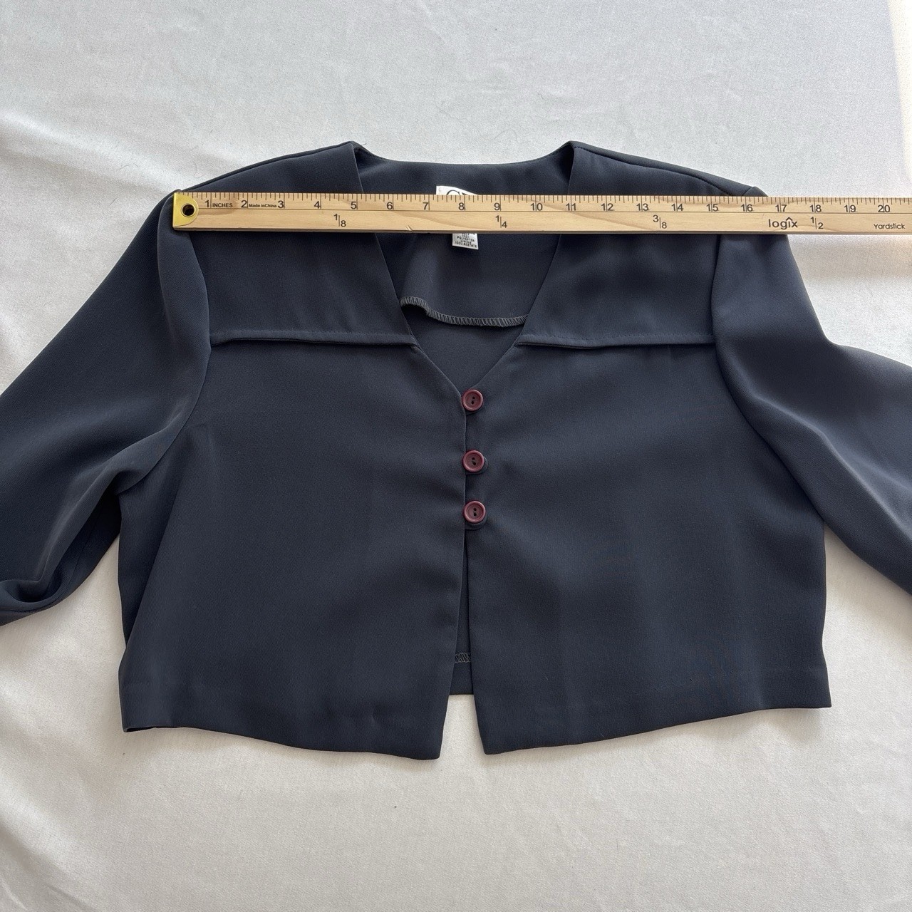 CDC Women’s 4 Black 2-Pc Dress Suit Set Cropped Notch Lapel Lined Jacket