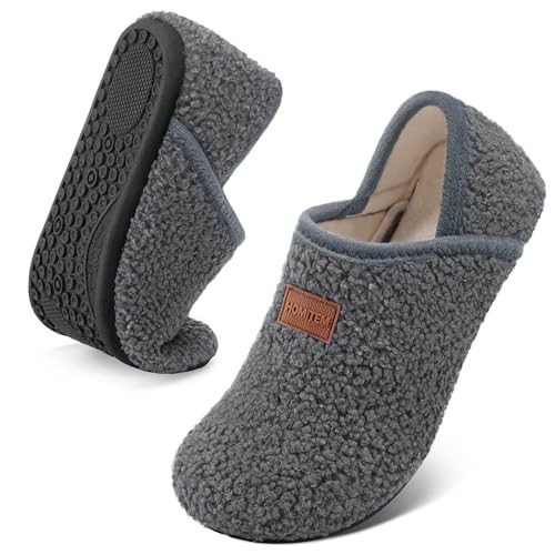 Womens Slipper Socks Indoor Bedroom Travel 9.5-10 Women/8-8.5 Men Grey