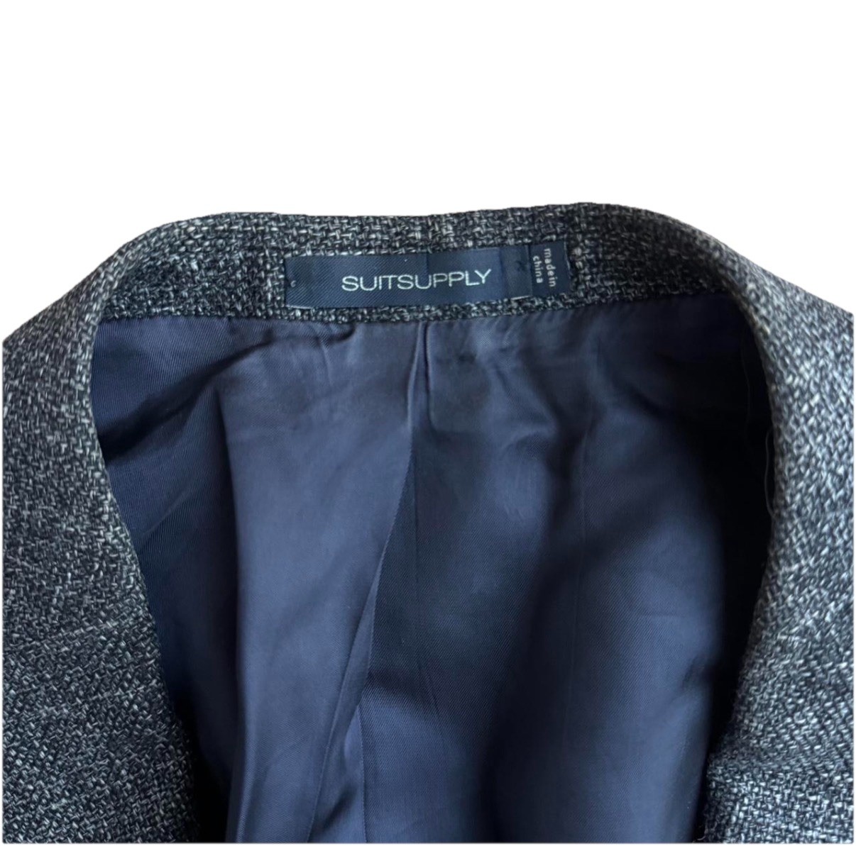 Suitsupply Charcoal Grey Wool Silk Linen Cashmere Jacket 40R