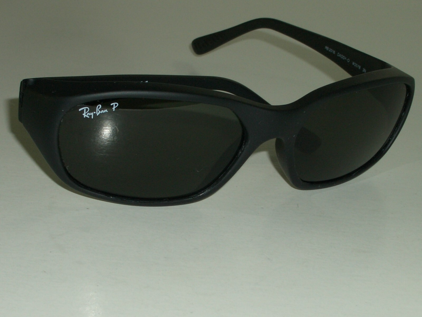 RAY BAN RB2016 W2578 MATTE BLACK GLASS POLARIZED DADDY- O WRAPs SUNGLASSES SUPER