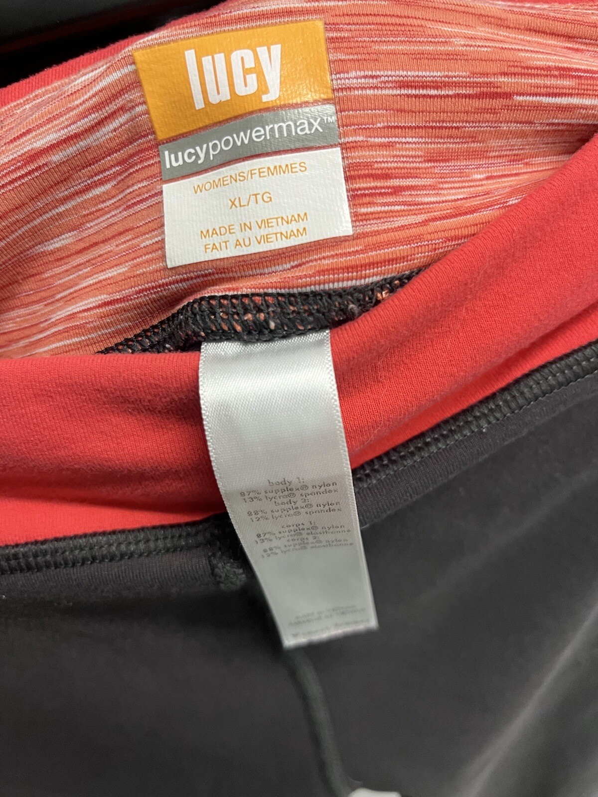 Lucy Power Max Gray Leggings Mid Calf Length Great For Yoga Pre-Owned A1.48